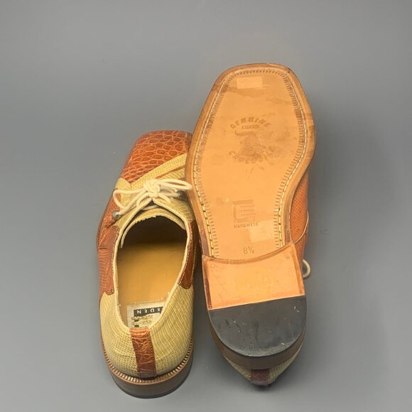*RARE* David Eden Exotic Crocodile & Lizard / Assymetric Accent Upper, Men’s 8.5 - Picture 12 of 14